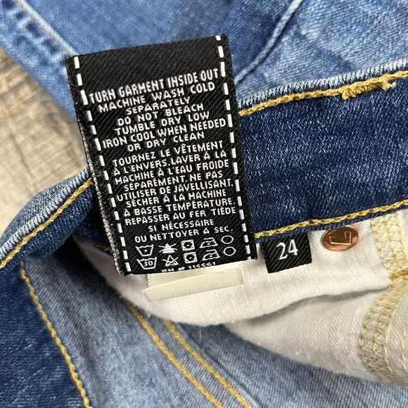 7 For All Mankind Distressed Skinny Jeans Pants Denim ((size 24)) - Picture 8 of 8